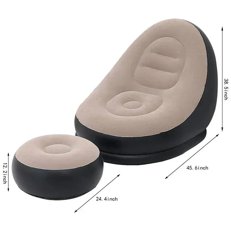 Oppustelig og Sammenklappelig Sovesofa