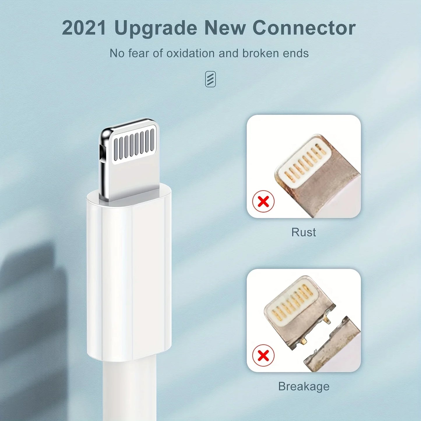 6,6 FT [Apple MFi Certified] Kabel til Apple iPhone Opladere