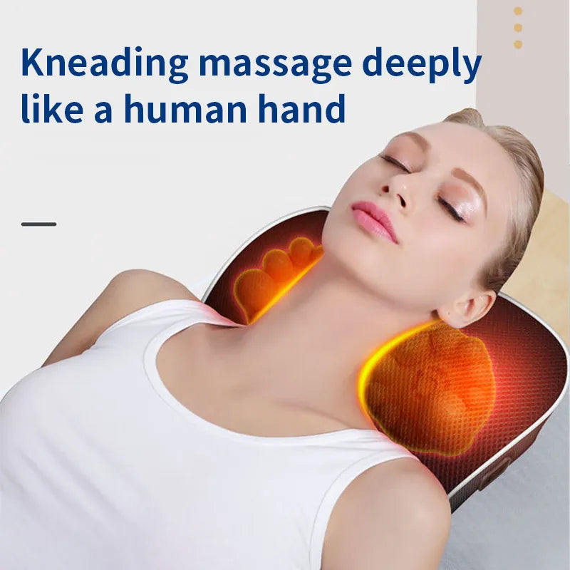 Elektrisk Opvarmet Massagepude til Hoved, Nakke og Ryg