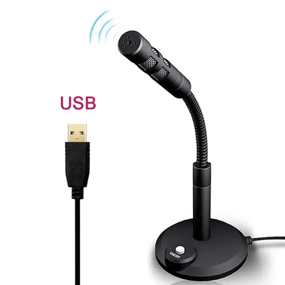 Mini USB Desktop Mikrofon til Gaming, Podcast og Streaming
