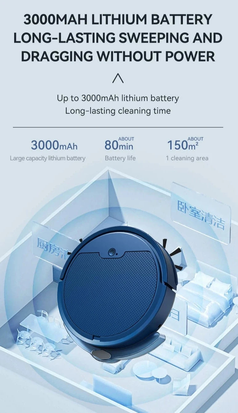 2024 Mini 3-i-1 Smart Robot Støvsuger