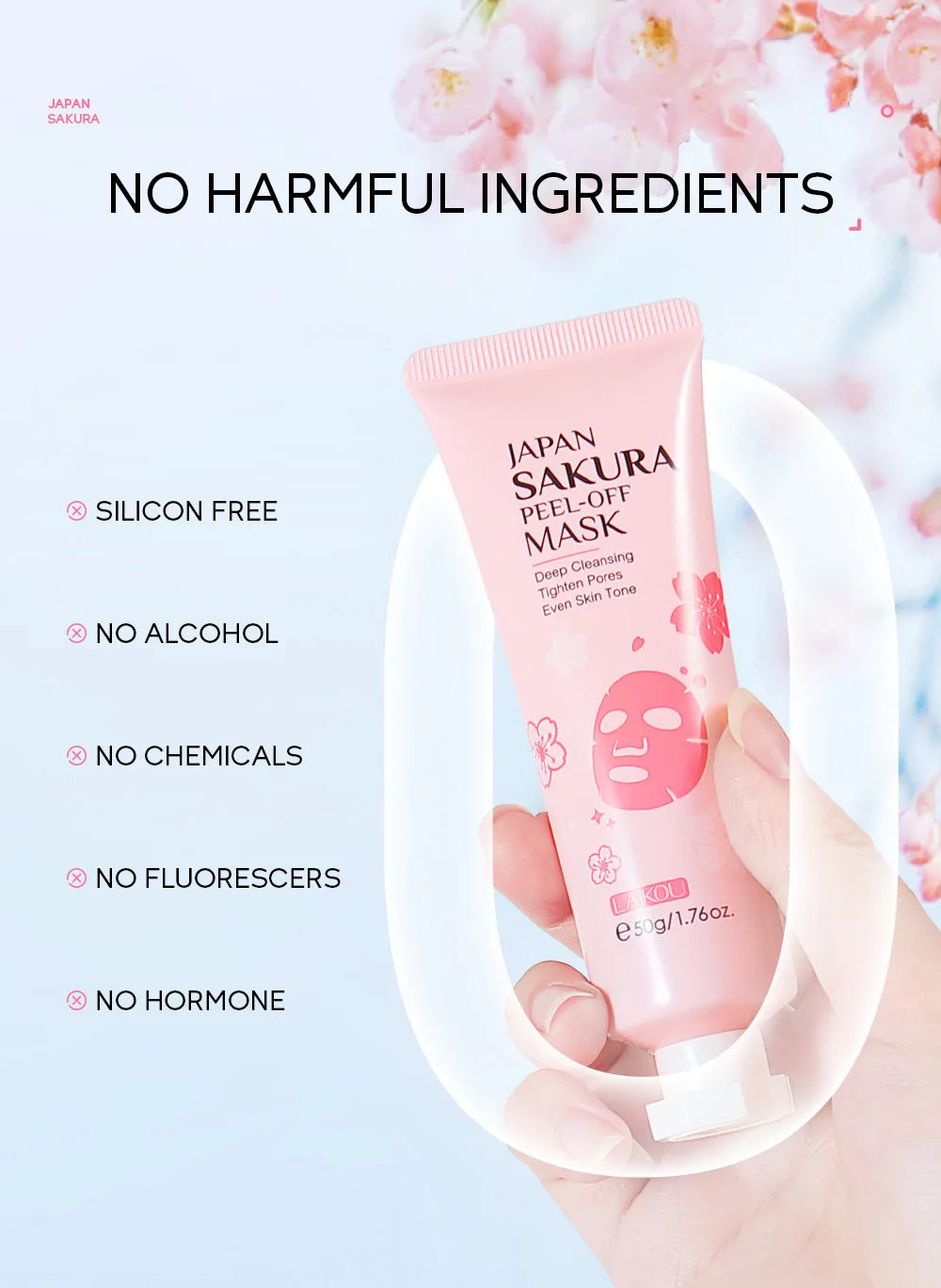 24K Guld eller Sakura Peel Off Ansigtsmaske