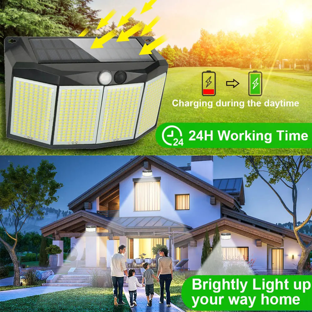 Solcellelampe med Bevægelsessensor