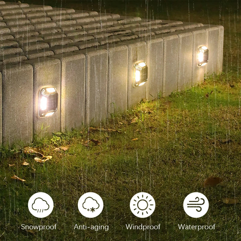 4 Stk. Solcelledrevne LED-Dæklys