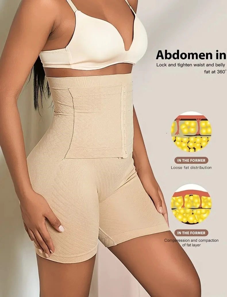 Højtaljede Shapewear-Shorts med Balleløft