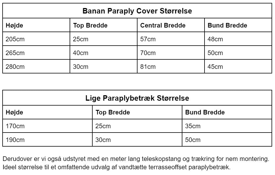 Vandtæt og Anti-UV-Stråler Terrasse Paraplybetræk