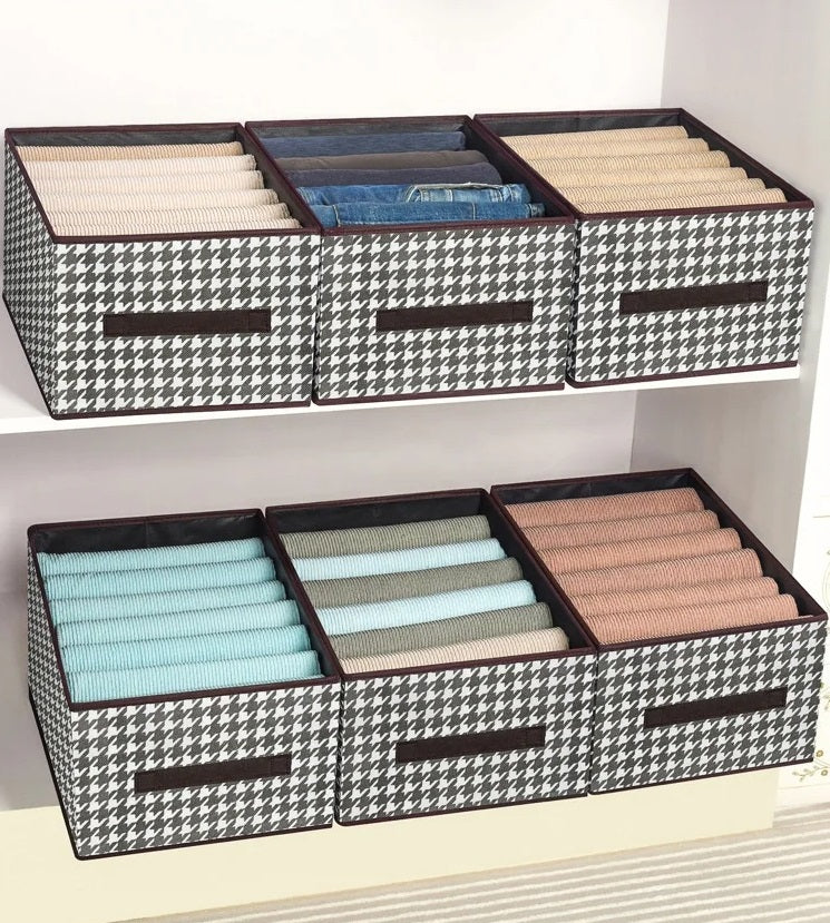 Sammenklappelig Linned Opbevaringsboks til Garderobe