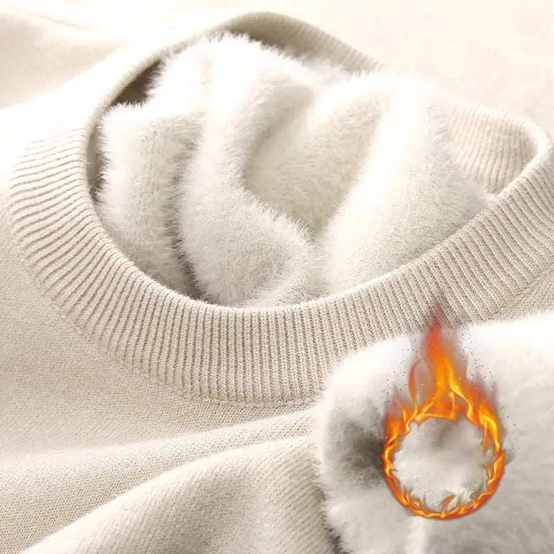 Plys Fløjlstrøje med Rullekrave til Mænd