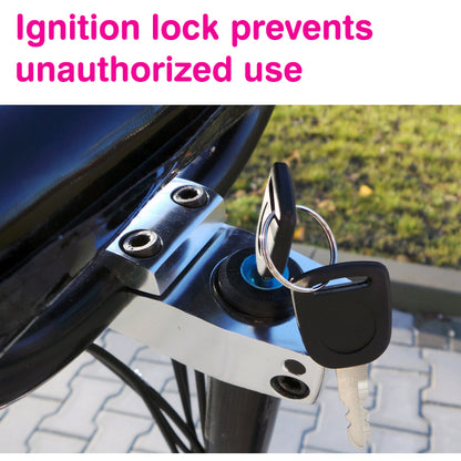 800W Sammenklappelig Elektrisk Løbehjul med Sæde og Mobilholder til Voksne