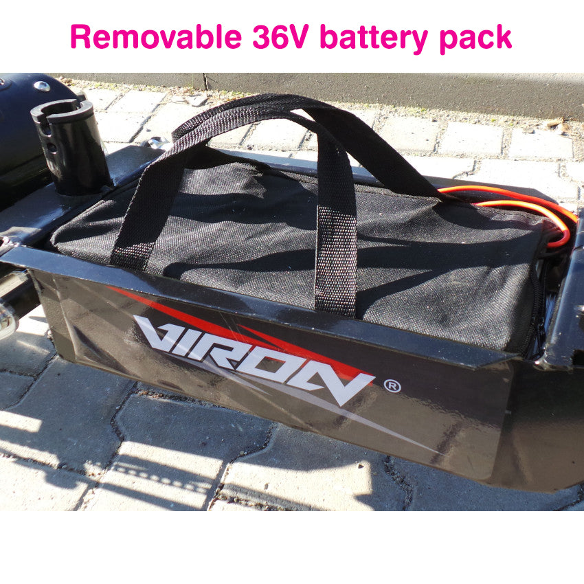 800W Sammenklappelig Elektrisk Løbehjul med Sæde og Mobilholder til Voksne