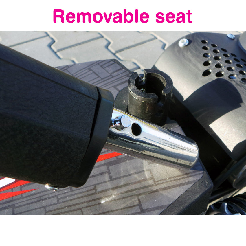 800W Sammenklappelig Elektrisk Løbehjul med Sæde og Mobilholder til Voksne