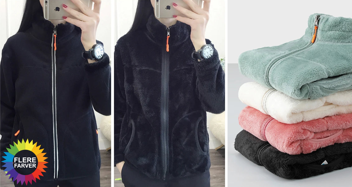 Kvinders Vendbar Fleece Vinterjakke