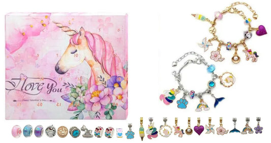 Jule Adventskalender Smykker Unicorn Charms