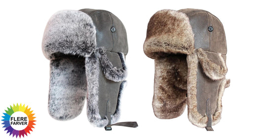 Vinterbomberhue med Pels og Øreklapper