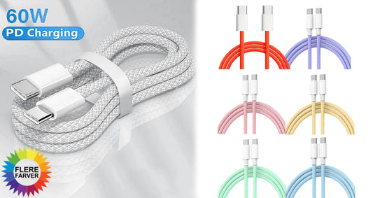 60W USB-C Opladerkabel til iPhone og Android
