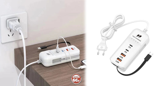 USB-C Hurtigoplader Vægadapter med Flere Porte