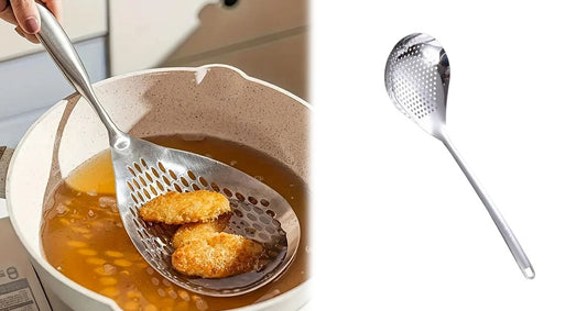 Stor Skummeske i Rustfrit Stål til Friturestegning