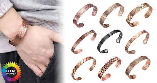 Kobber Magnetarmbånd – Livets Træ Design med Neodymmagneter