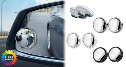 2 stk. Justerbare Runde Blindvinkelspejle til Bil