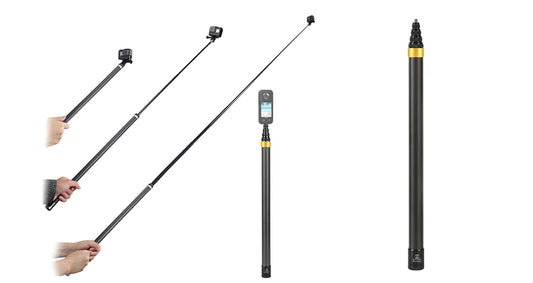 Usynlig Selfie-stang i Kulfiber 290 cm