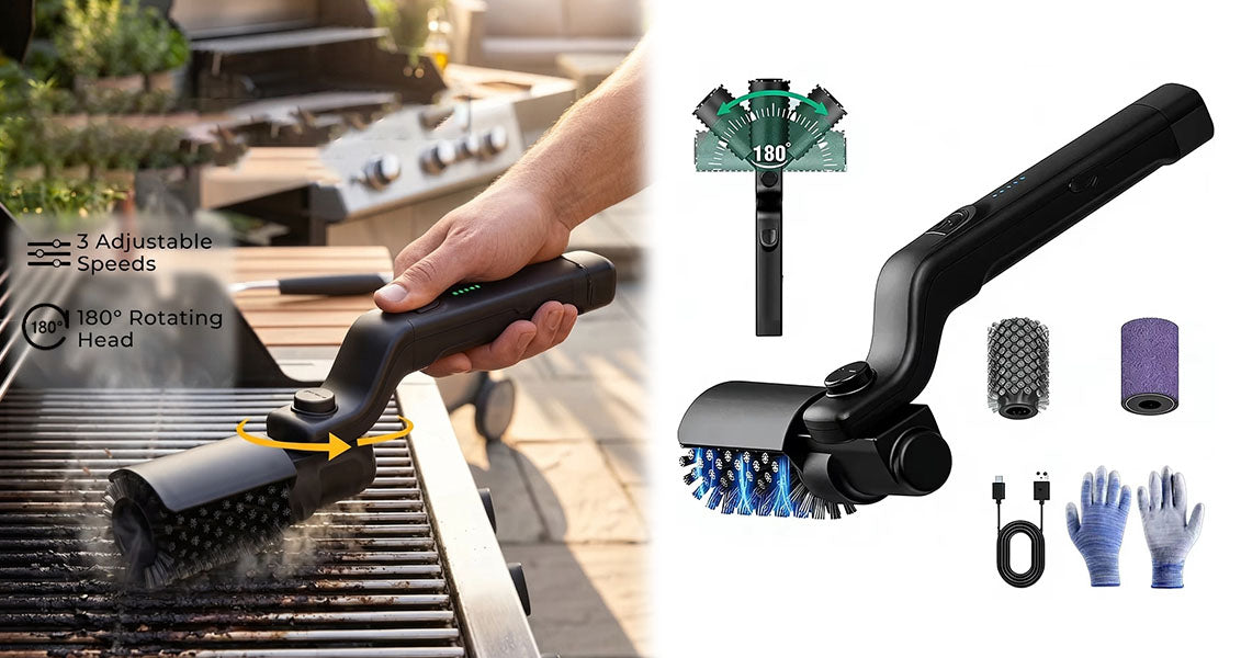 Trådløs Elektrisk Grillrengøringsbørste