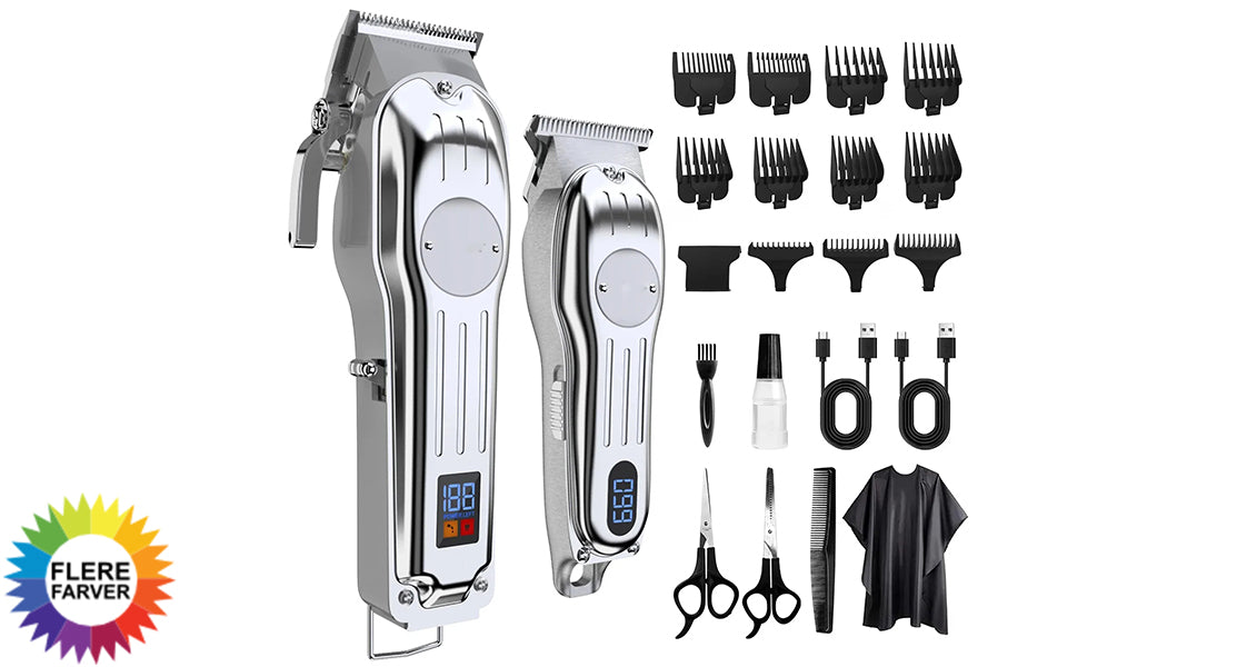 Genopladeligt Trådløst Hårklipper- og Trimmersæt