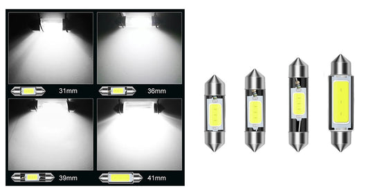 10 stk. LED Loftlys og Nummerpladelys til Bil