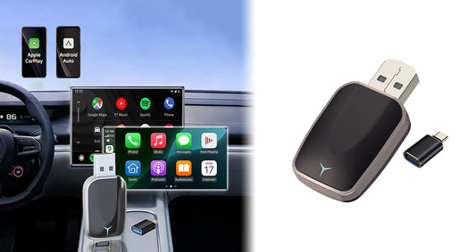 2-i-1 Trådløs CarPlay Android Auto-adapter