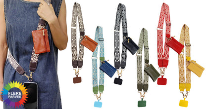 Justerbar Crossbody-Telefonrem med Pung