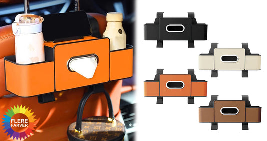 Bilsædeorganizer med Telefon, Kopholder og Servietter