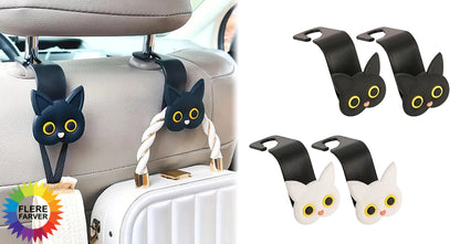 2 stk. Søde Katte Autokroge til Taske