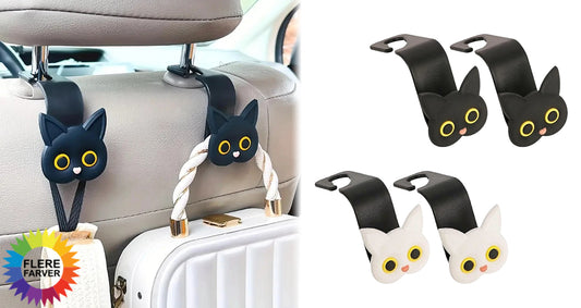 2 stk. Søde Katte Autokroge til Taske