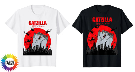 Sjov Sød Japansk Kat T-shirt