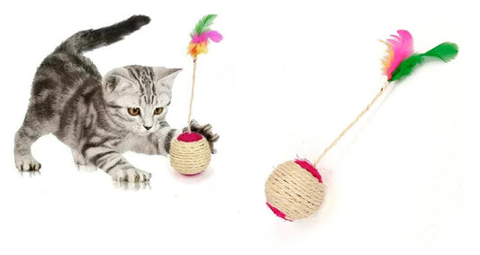 Interaktiv Sisal-Kradsebold til Katte