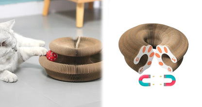 Kradsebræt til Katteklo med Bold