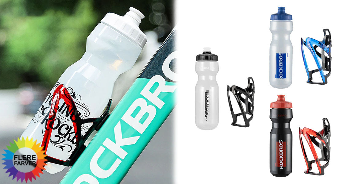 Cykelvandflaskesæt med Holder 750 ml