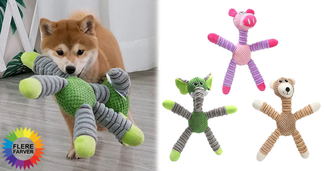 Stor Pibende Plyslegetøj til Hunde – Tygge- og Bidesikker