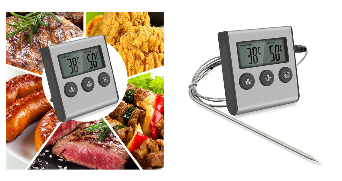 Trådløst Digitalt Ovn- og Kødtermometer til BBQ og Grill