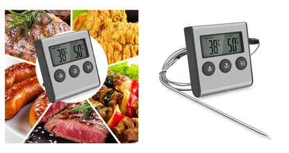 Trådløst Digitalt Ovn- og Kødtermometer til BBQ og Grill