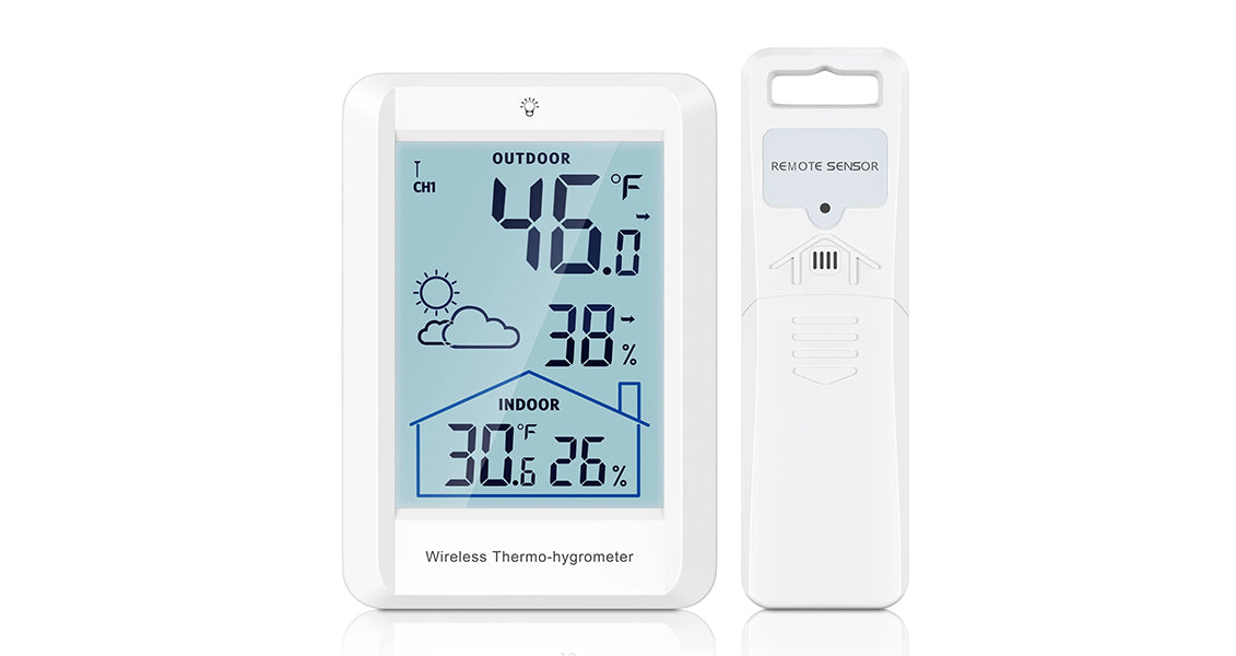 Trådløst Digitalt Termometer med Vejrstation