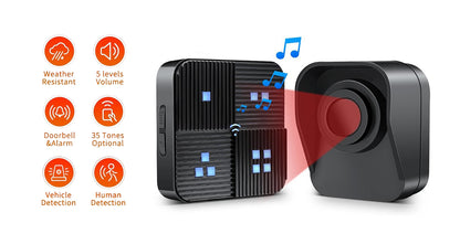 Trådløs Indkørselsalarm med Bevægelsessensor