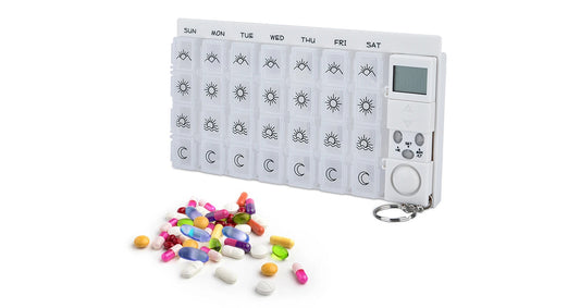 7-Dages Aftagelig Pilleæske med Timeralarm