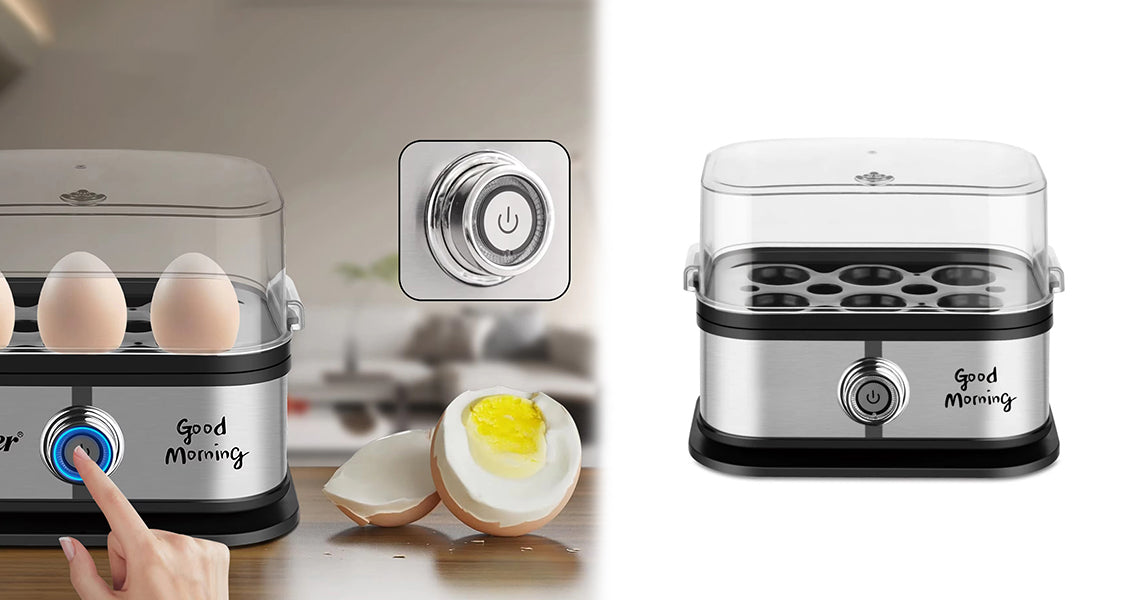 Elektrisk Æggekoger til 6 Æg med Ét Tryk