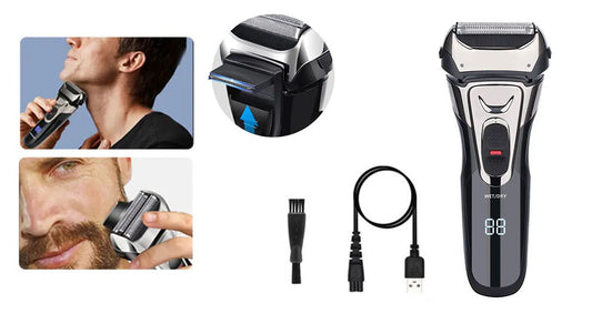 USB-Genopladelig Elektrisk Barbermaskine til Mænd