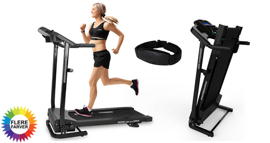 Sammenklappelig Løbebånd med Pulsmåler og Bluetooth