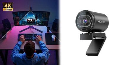 4K Autofokus Webcam med Mikrofon