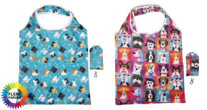 Foldbar Nylon Indkøbspose – Genanvendelig og Miljøvenlig