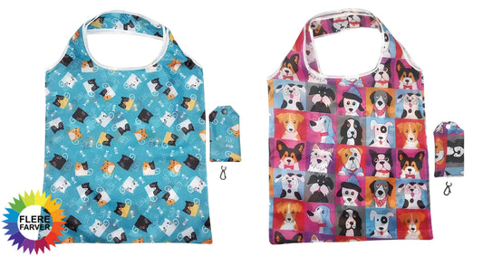 Foldbar Nylon Indkøbspose – Genanvendelig og Miljøvenlig