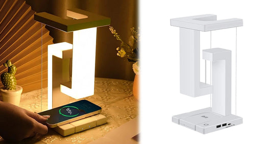 Flydende LED-lampe med Trådløs Oplader til Mobil