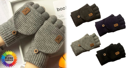 Varme Strikkede Fingerløse Handsker til Vinter